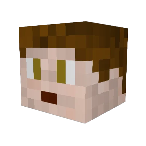 avdnotes Minecraft avatar head, 3D render