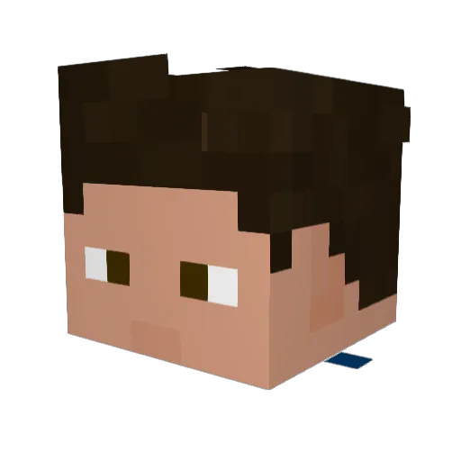 avecses Minecraft avatar head, 3D render