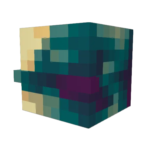 avector Minecraft avatar head, 3D render