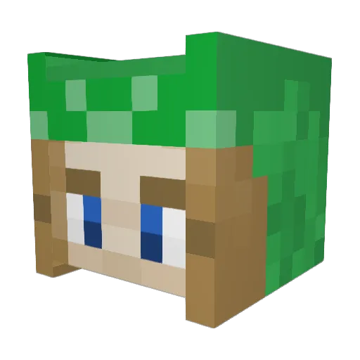 avegato Minecraft avatar head, 3D render