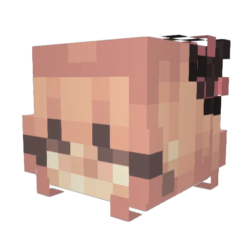 aveliqel Minecraft avatar head, 3D render