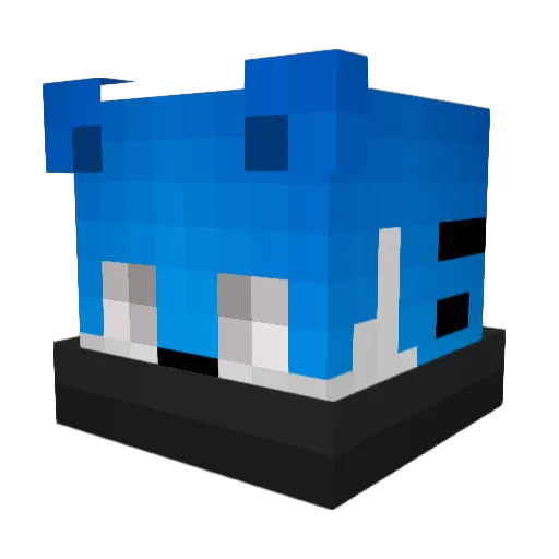 avelistic Minecraft avatar head, 3D render