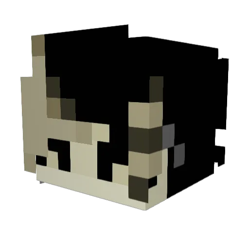 avengelical Minecraft avatar head, 3D render