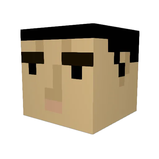 averageBard Minecraft avatar head, 3D render