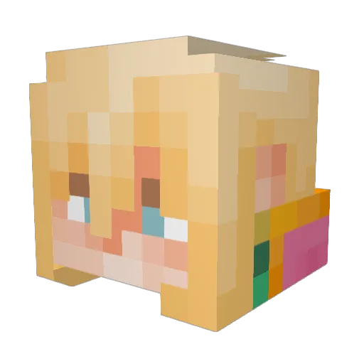 averagecorn Minecraft avatar head, 3D render