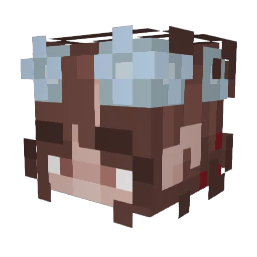 averagemk Minecraft avatar head, 3D render
