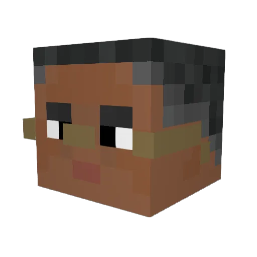 averageplayer_ Minecraft avatar head, 3D render