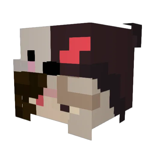 averagepost Minecraft avatar head, 3D render