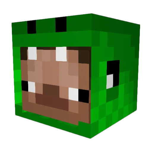 averagequ33r Minecraft avatar head, 3D render