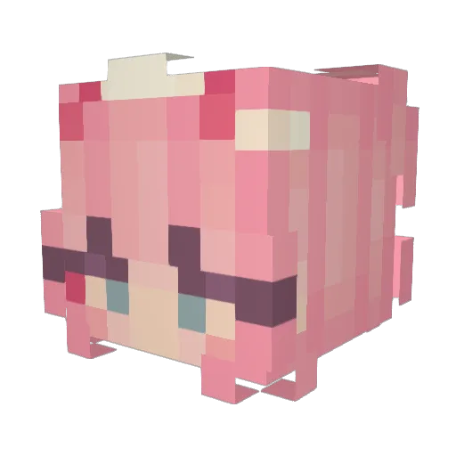 averagesizeis2cm Minecraft avatar head, 3D render