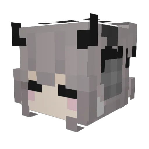 averycow Minecraft avatar head, 3D render