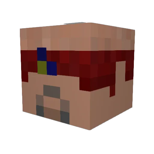 avfun Minecraft avatar head, 3D render
