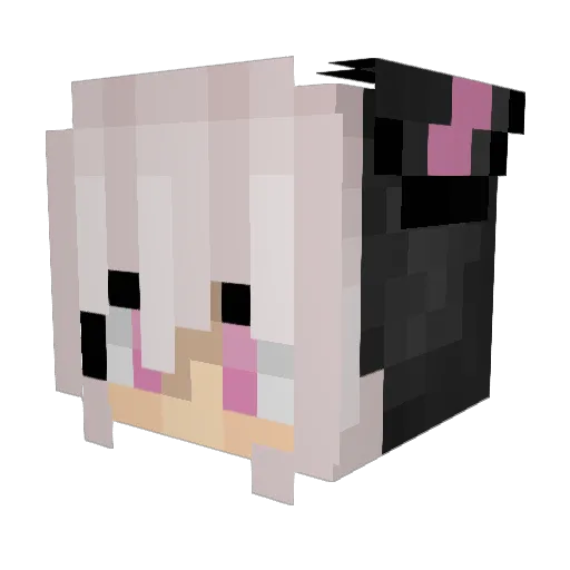 avhoecado Minecraft avatar head, 3D render