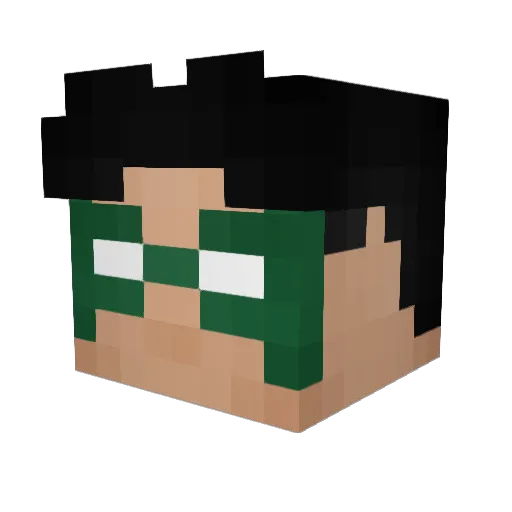 aviatricks Minecraft avatar head, 3D render