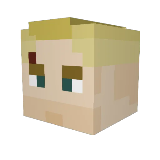 aviaviv Minecraft avatar head, 3D render