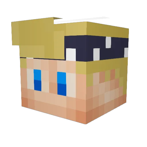avinagiggle Minecraft avatar head, 3D render