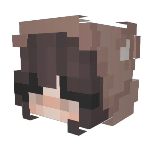 avinx Minecraft avatar head, 3D render