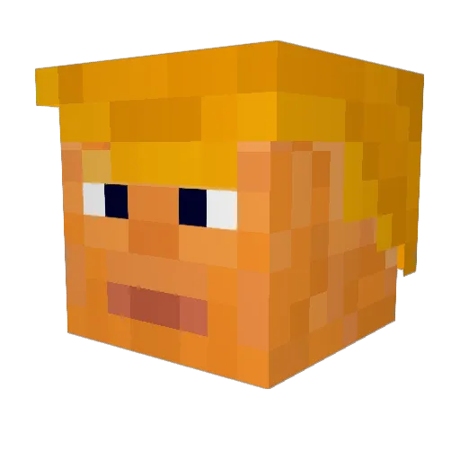 avischay Minecraft avatar head, 3D render