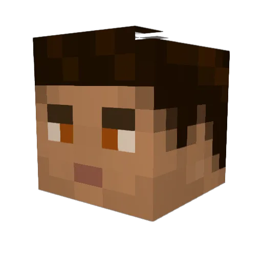 avixennn Minecraft avatar head, 3D render