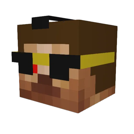 avlidienbrunn Minecraft avatar head, 3D render