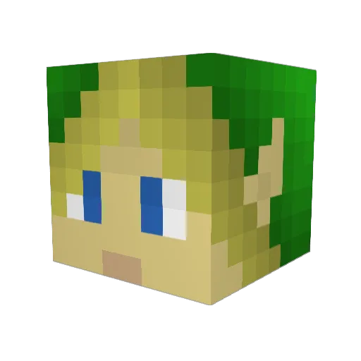 avngd7X777 Minecraft avatar head, 3D render