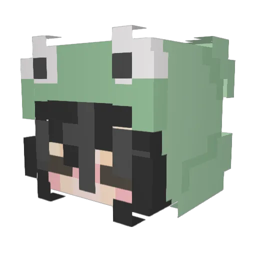 avo0000 Minecraft avatar head, 3D render