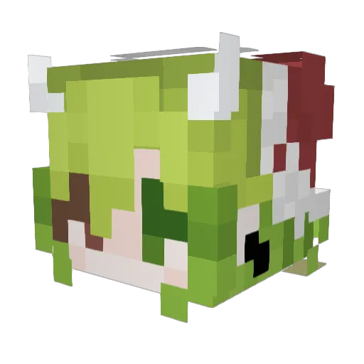 avo_x Minecraft avatar head, 3D render