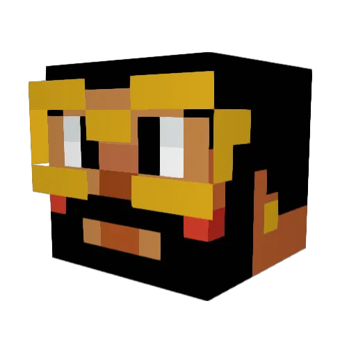 avocado_papi Minecraft avatar head, 3D render