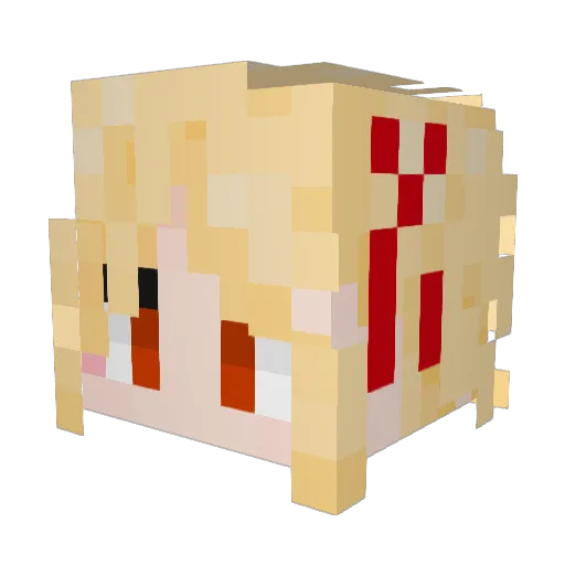avoolee Minecraft avatar head, 3D render
