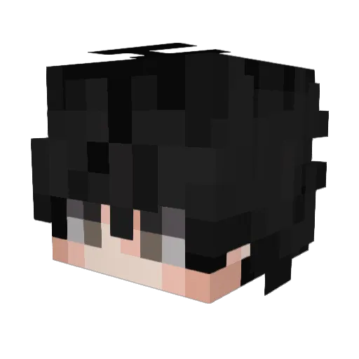 avoqien Minecraft avatar head, 3D render
