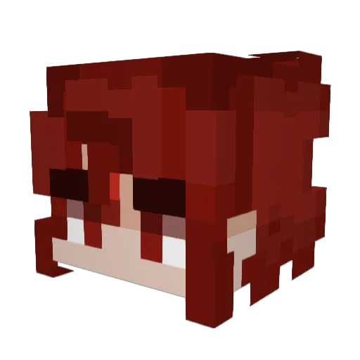 avowablys Minecraft avatar head, 3D render