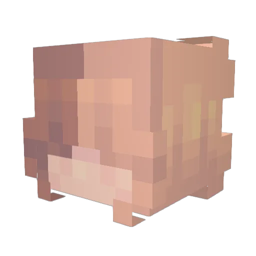 avreu Minecraft avatar head, 3D render