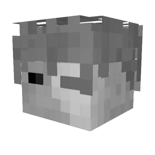 avrixen Minecraft avatar head, 3D render