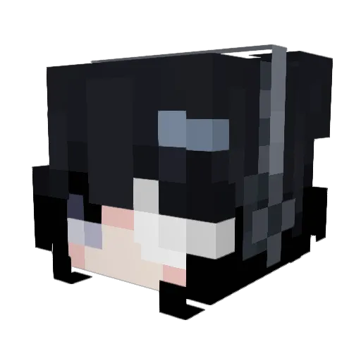 avrora Minecraft avatar head, 3D render