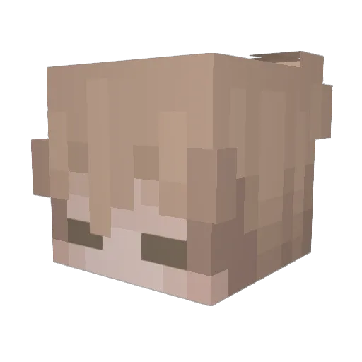 avstlm Minecraft avatar head, 3D render