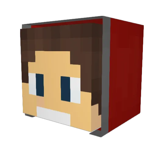 avtnmff Minecraft avatar head, 3D render