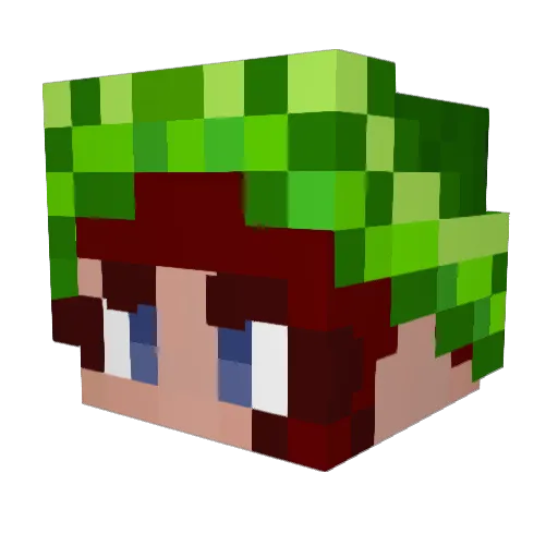 avtumnal Minecraft avatar head, 3D render
