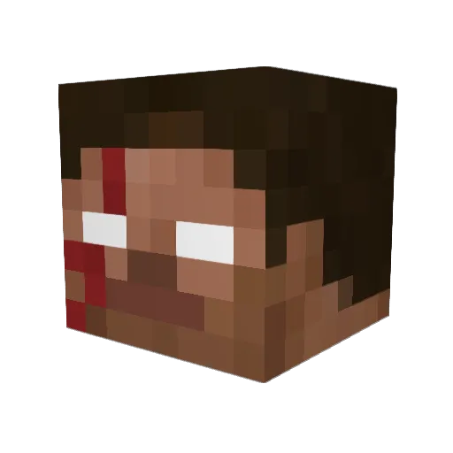 avtz Minecraft avatar head, 3D render