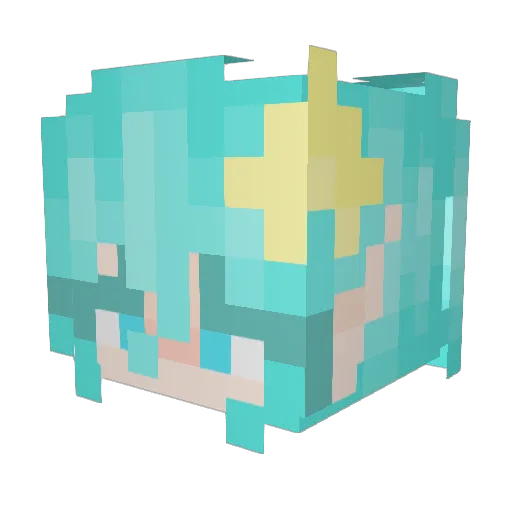 avv3ry Minecraft avatar head, 3D render