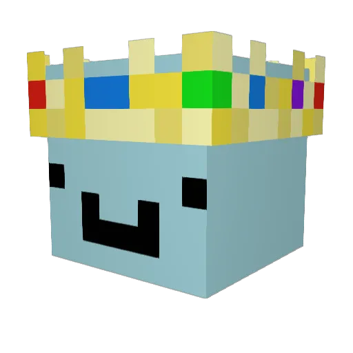 avv_real Minecraft avatar head, 3D render