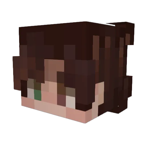 avvac Minecraft avatar head, 3D render