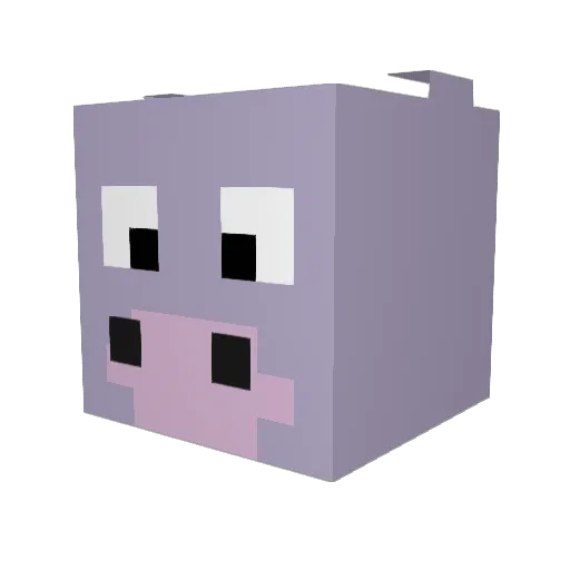 avve1233 Minecraft avatar head, 3D render