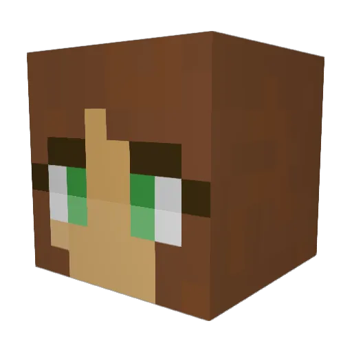 avy_mc Minecraft avatar head, 3D render