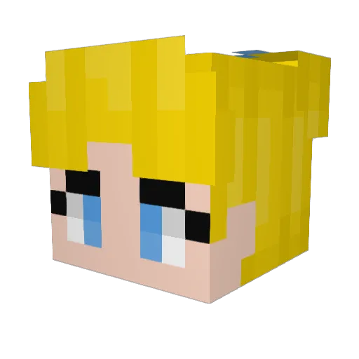 avzms04 Minecraft avatar head, 3D render