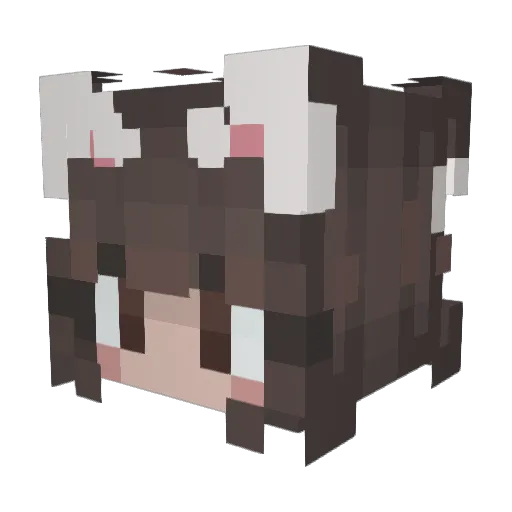 aw0oga Minecraft avatar head, 3D render