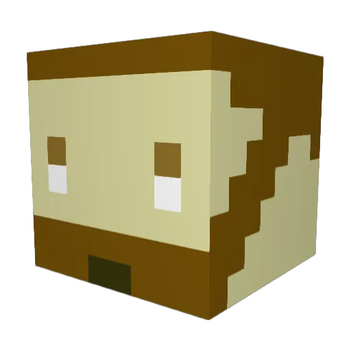 aw9fk Minecraft avatar head, 3D render