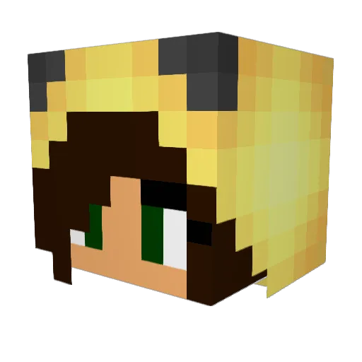 awTiberius Minecraft avatar head, 3D render