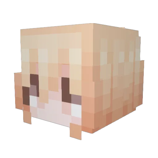 awa489 Minecraft avatar head, 3D render