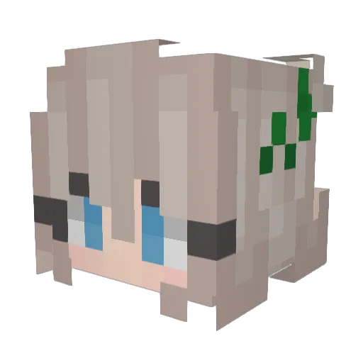 awa_deUwU Minecraft avatar head, 3D render