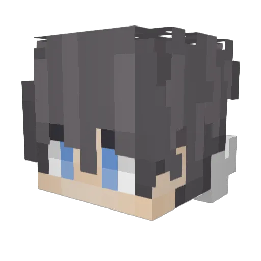 awa_love Minecraft avatar head, 3D render
